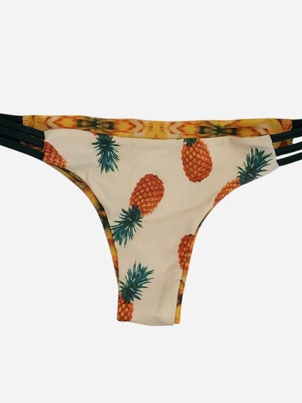 Pineapple🍍 Print Bikini Bottoms - White/Yellow/Green